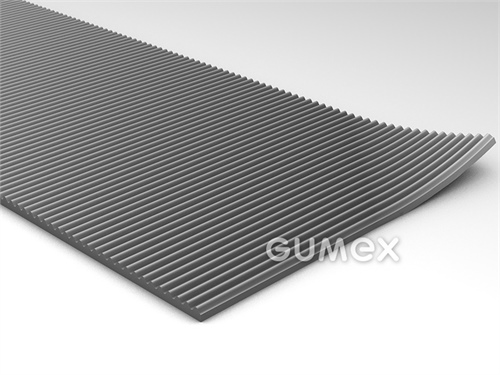 Dielektrische Matte RW2 A601, 4,5mm, Breite 1000mm, 70°ShA, gerillte Ausf., Betriebsspannung 50kV, 